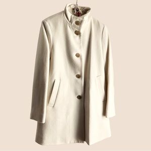 Muji White Wool/Nylon Coat